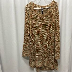 Marla Wynne sweater 3x crochet sweater pullover neutral tones plus size